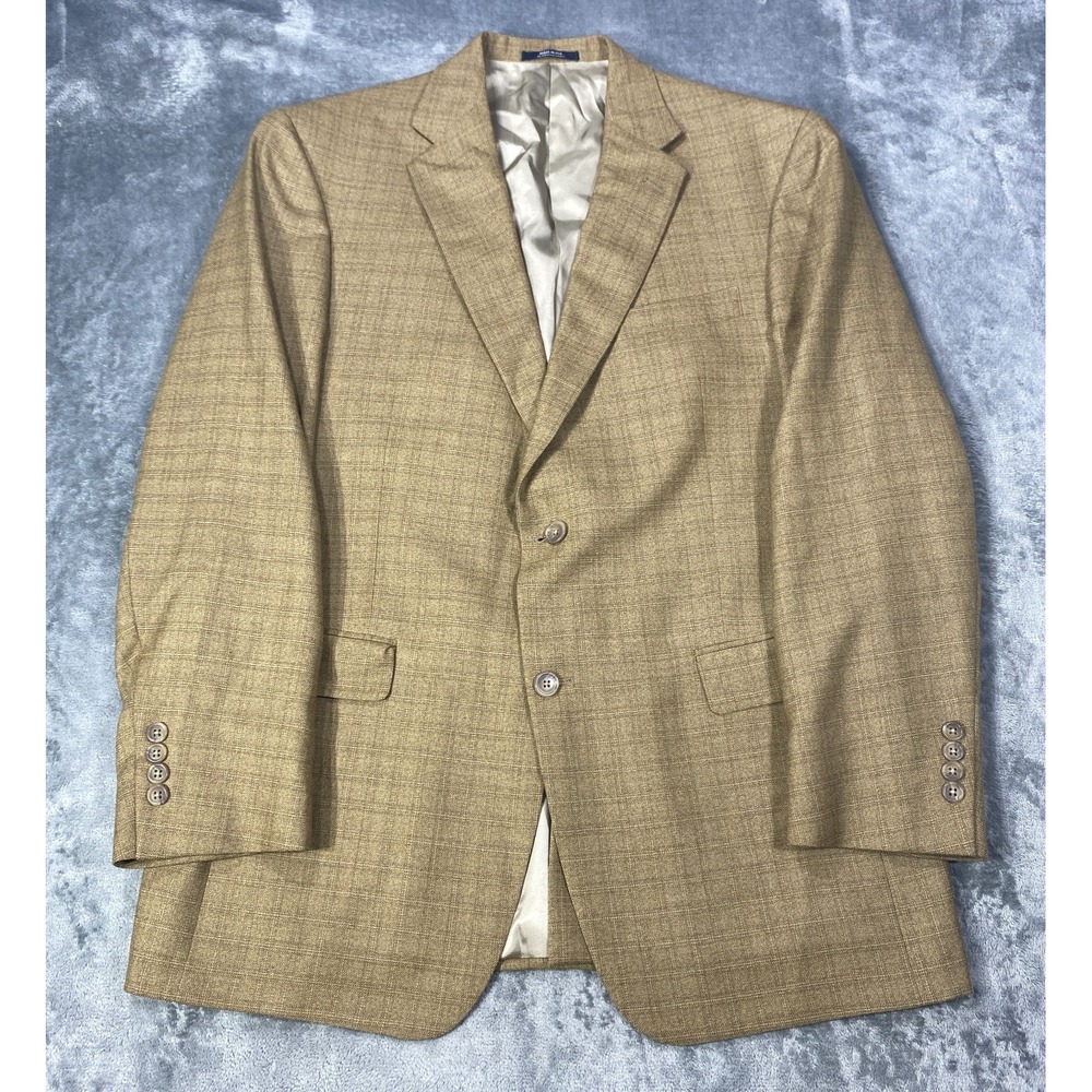VINTAGE Hart Schaffner Blazer Jacket Mens 42R Sharksin Sport Coat USA Made Suit